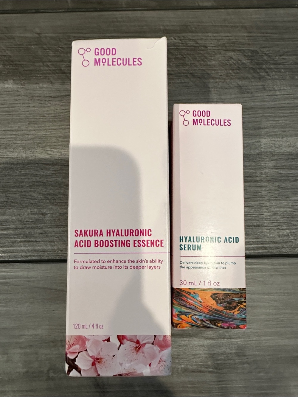Good Molecules Sakura Hyaluronic Acid Boosting Essence & Serum - Pink Duo